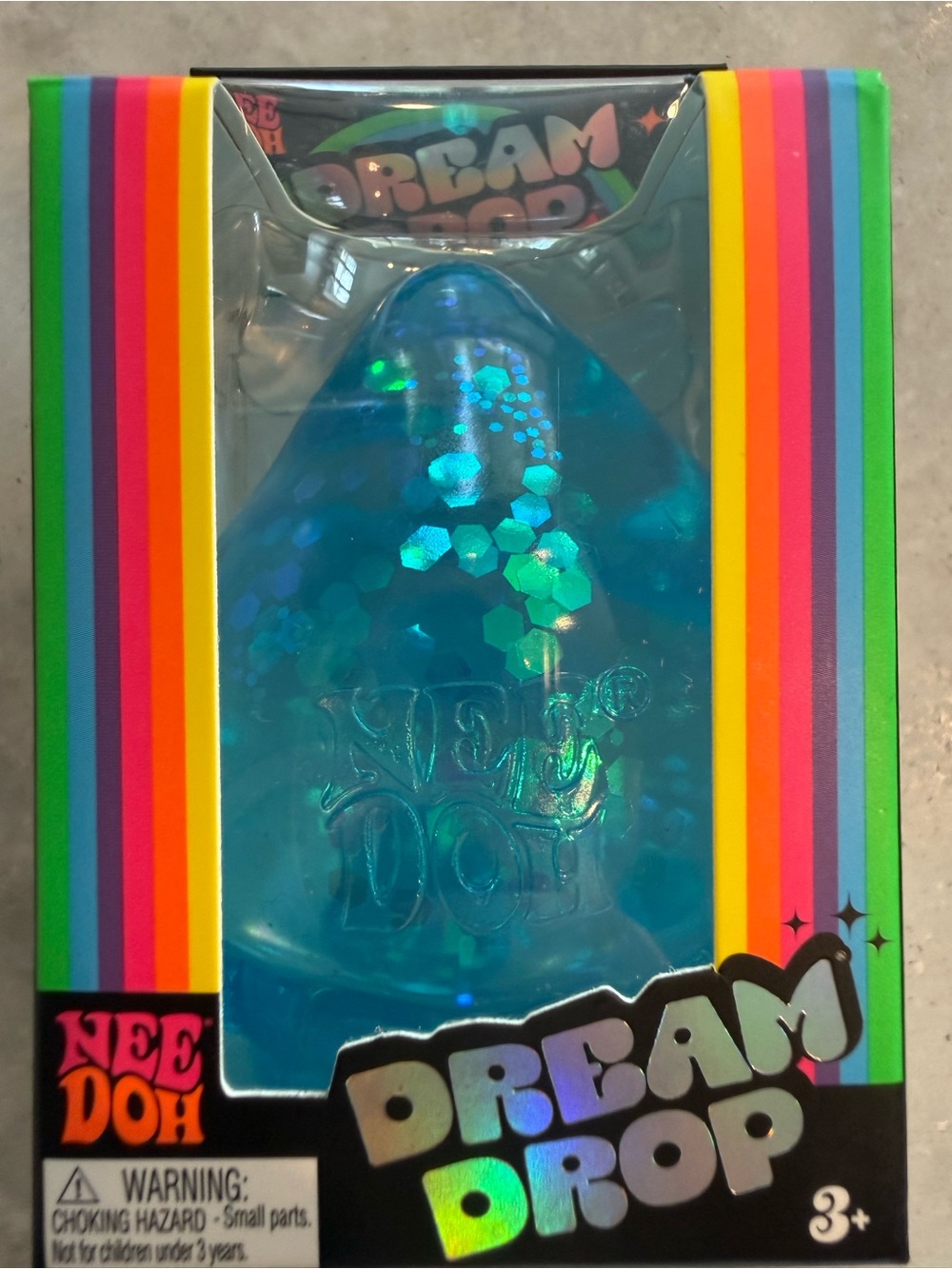 NeeDoh Dream Drop Blue Glitter Sensory Toy